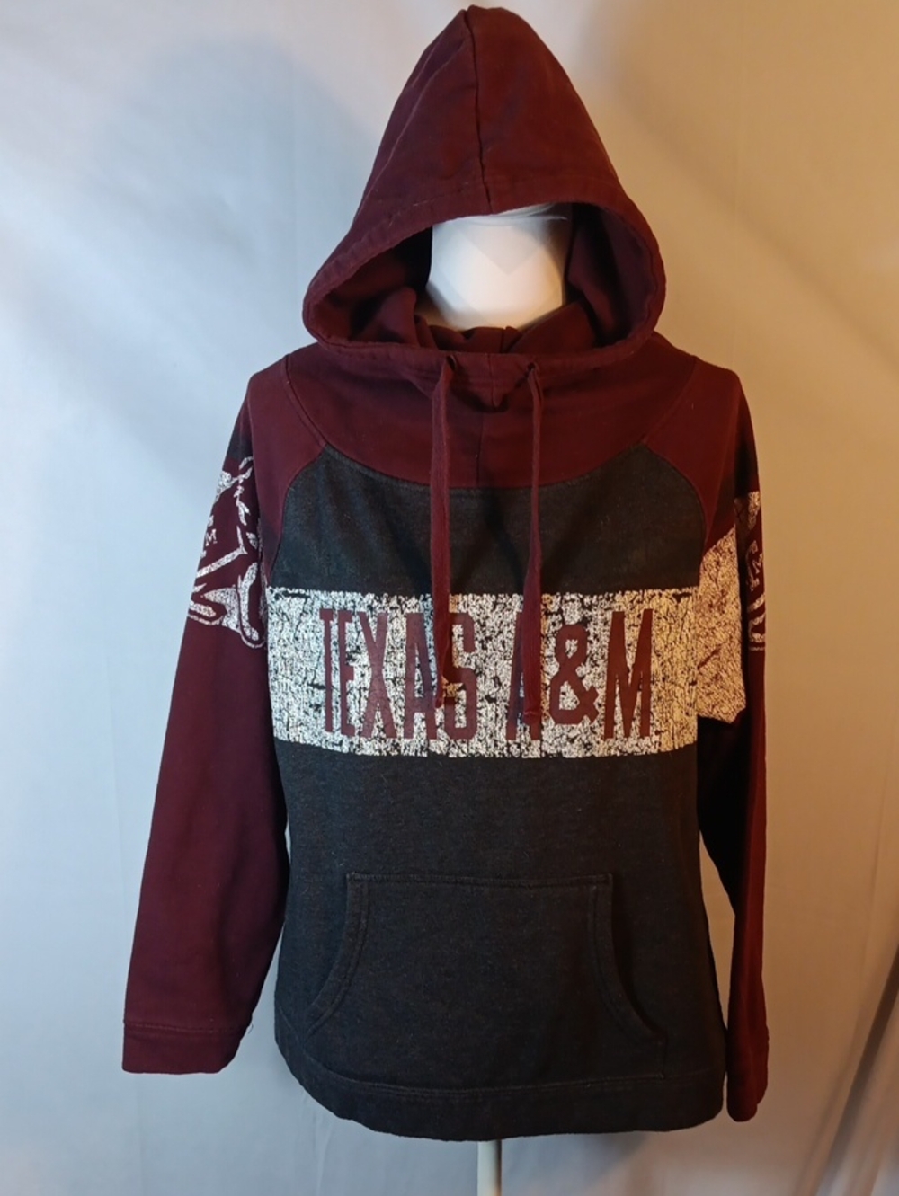 Rivalry Threads Maroon and Charcoal Texas A&M Hooded Pullover